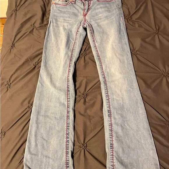 True Religion Light Blue Flare Jeans - Picture 2 of 2